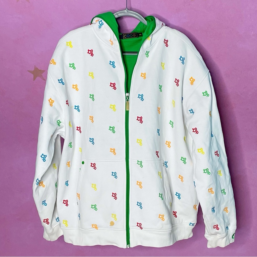 Coogi Rare Multicolored Embroidered Logo Sweatshirt 3XL *Read